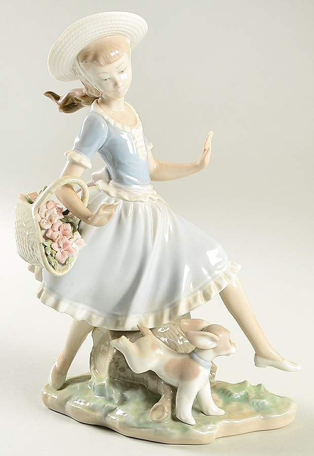 Children with Animals Country Lass With Dog - No Box by Lladro-1