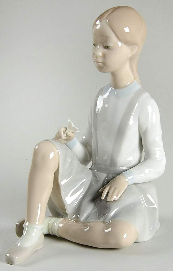 Children with Flowers Girl With Flower - Boxed by Lladro-1