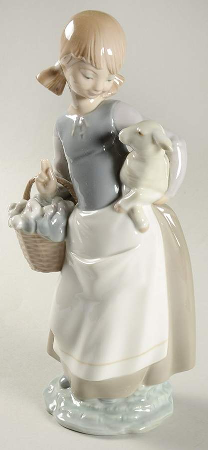 Children with Animals Girl With Lamb - Boxed by Lladro-1