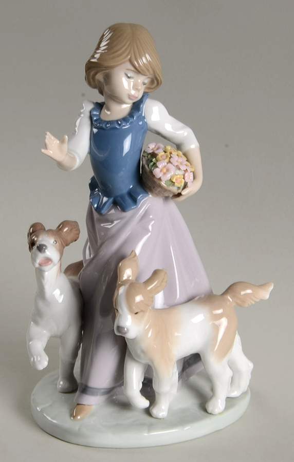 Children with Animals Out For A Romp - Boxed by Lladro-1