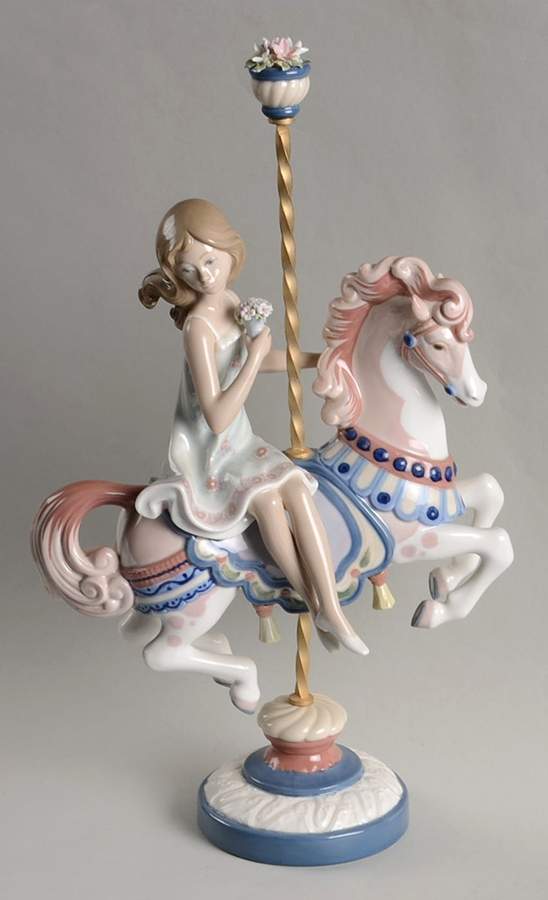 Carousel Girl On  Carousel Horse - No Box by Lladro-1