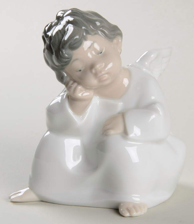 Little Angels in White Angel Thinking - Boxed by Lladro-1