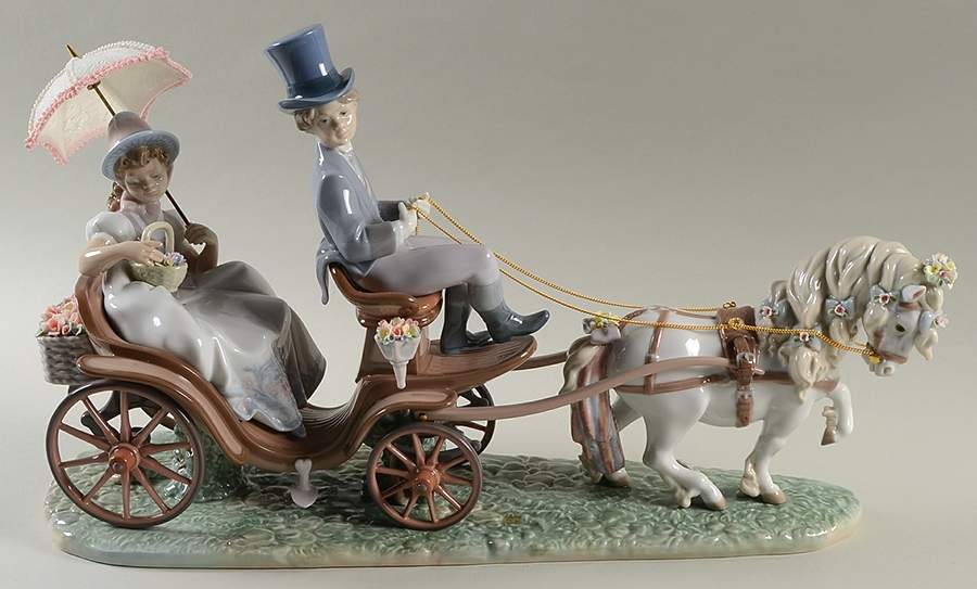 Romance (Couples) Through The Park - Boxed by Lladro-1