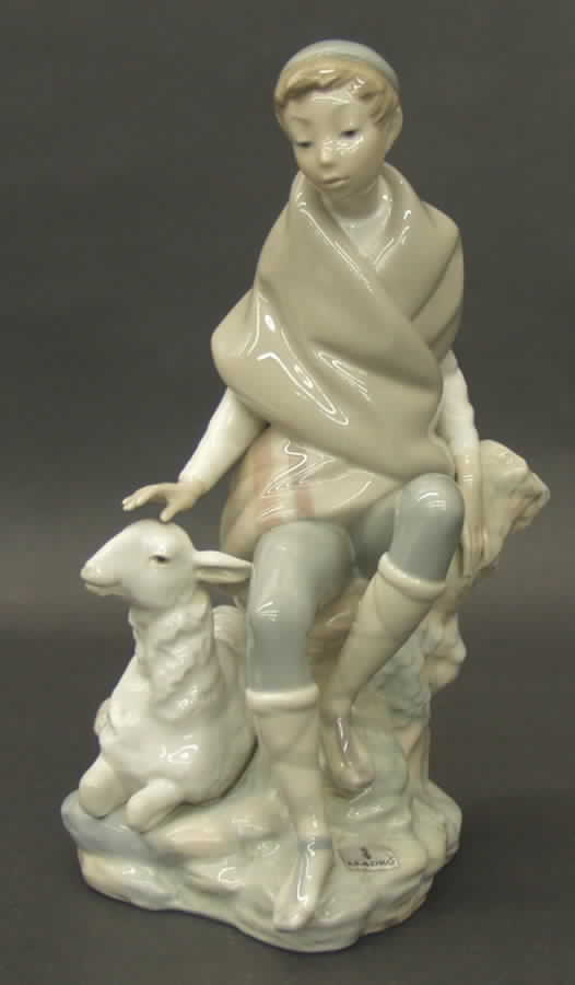 Children with Animals Little Shepherd With Goat - No Box by Lladro-1