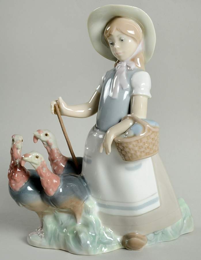 Children with Animals Girl With Turkeys - No Box by Lladro-1