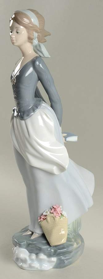 Young Women Wind Blown Girl - No Box by Lladro-1