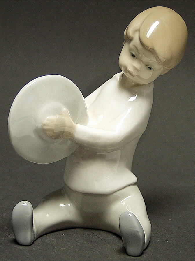Musical Children Boy With Cymbal - No Box by Lladro-1