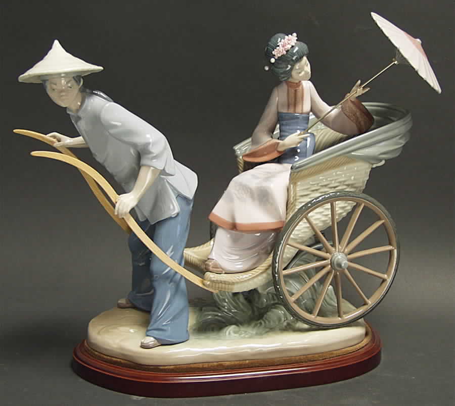 Asian Inspiration A Rickshaw Ride - Boxed by Lladro-1