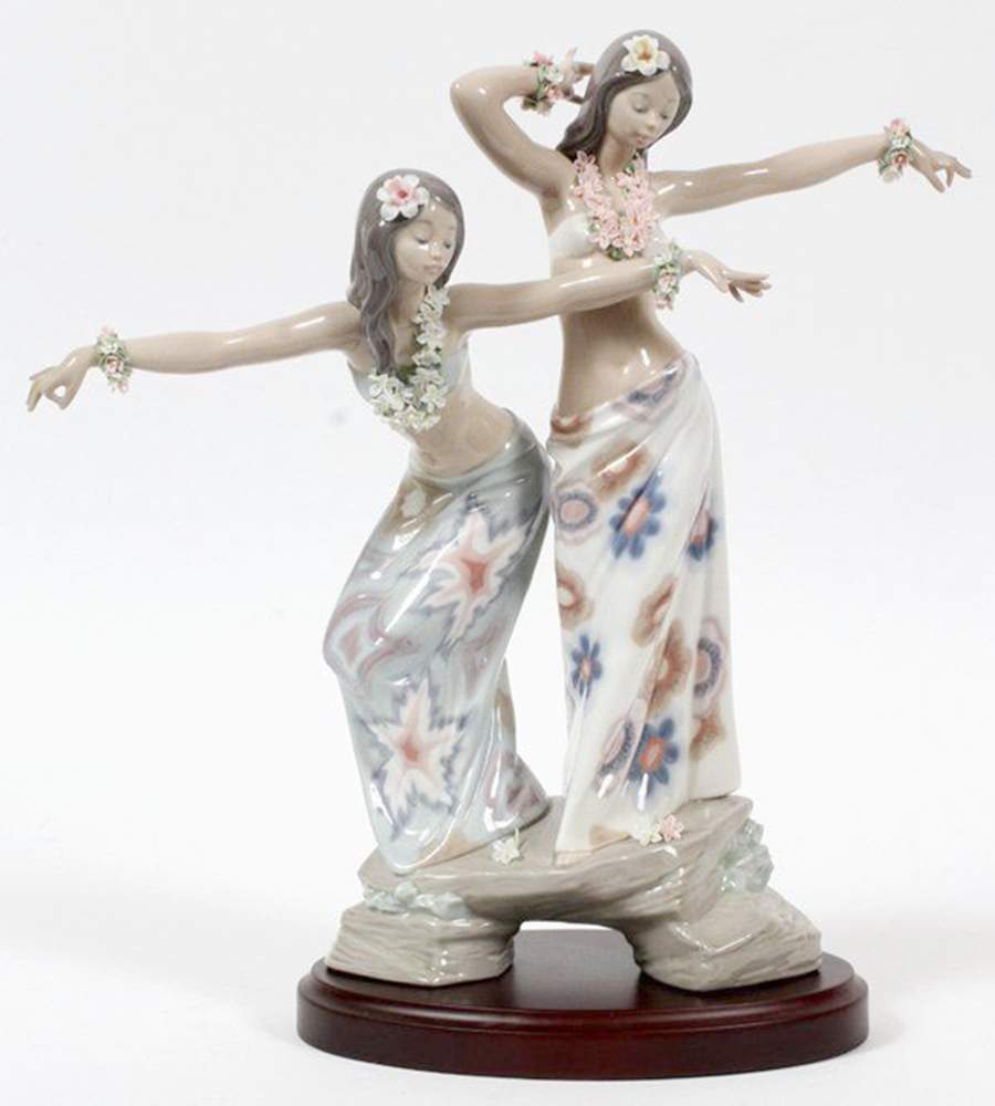 Dance Tahitian Dancing Girls - Boxed by Lladro-1