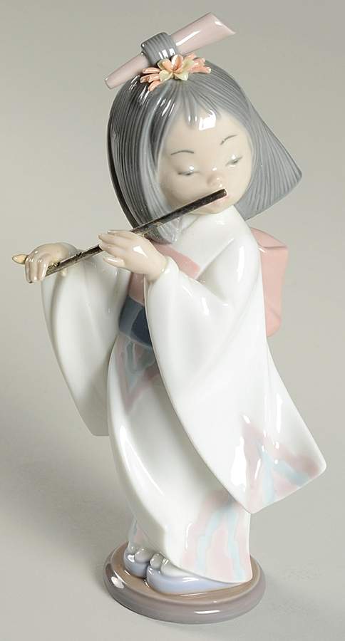 China Dolls Set Playing The Flute - No Box by Lladro-1