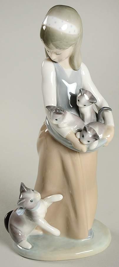 Children with Animals Girl With Cats - Boxed by Lladro-1
