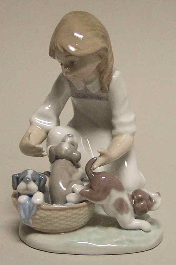 Children with Animals Joy In A Basket - No Box by Lladro-1