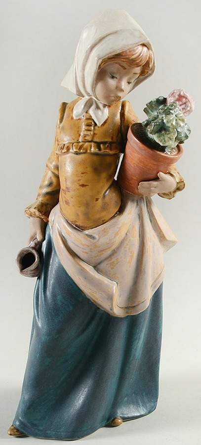 Children with Flowers Girl With Geranium - Boxed by Lladro-1
