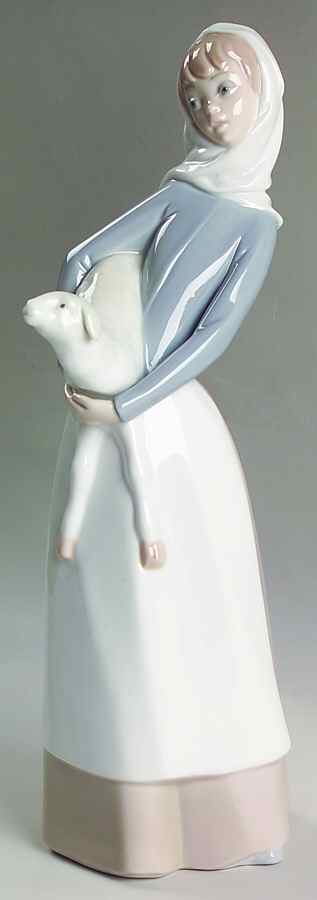 Children with Animals Girl With Lamb - No Box by Lladro-1