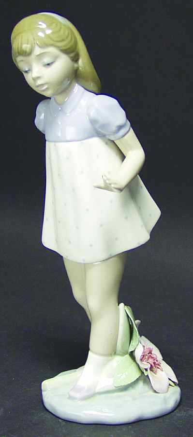 Children with Flowers Girl Walking - Boxed by Lladro-1