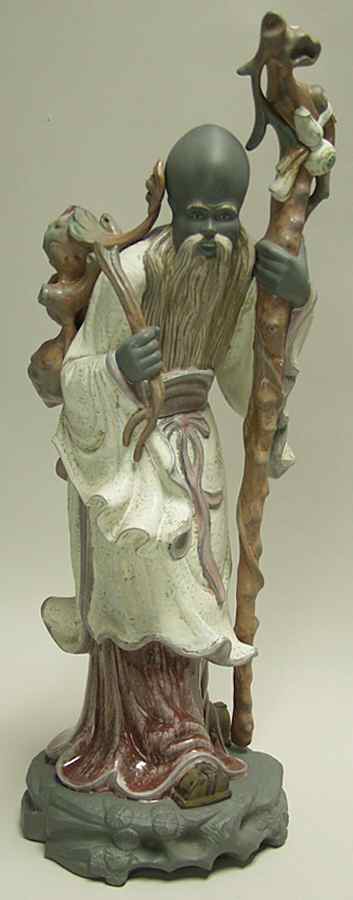 Asian Inspiration Chinese Farmer With Staff - No Box by Lladro-1