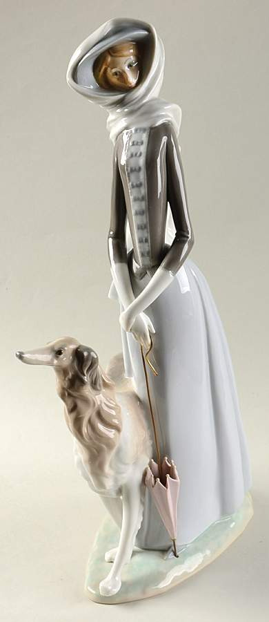 Women with Dogs Lady With Greyhound - No Box by Lladro-1