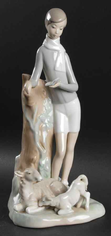 Children with Animals Boy With Lambs - No Box by Lladro-1