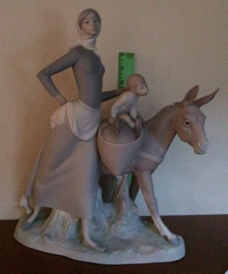 Women and Children Woman W/Girl & Donkey - Boxed by Lladro-1