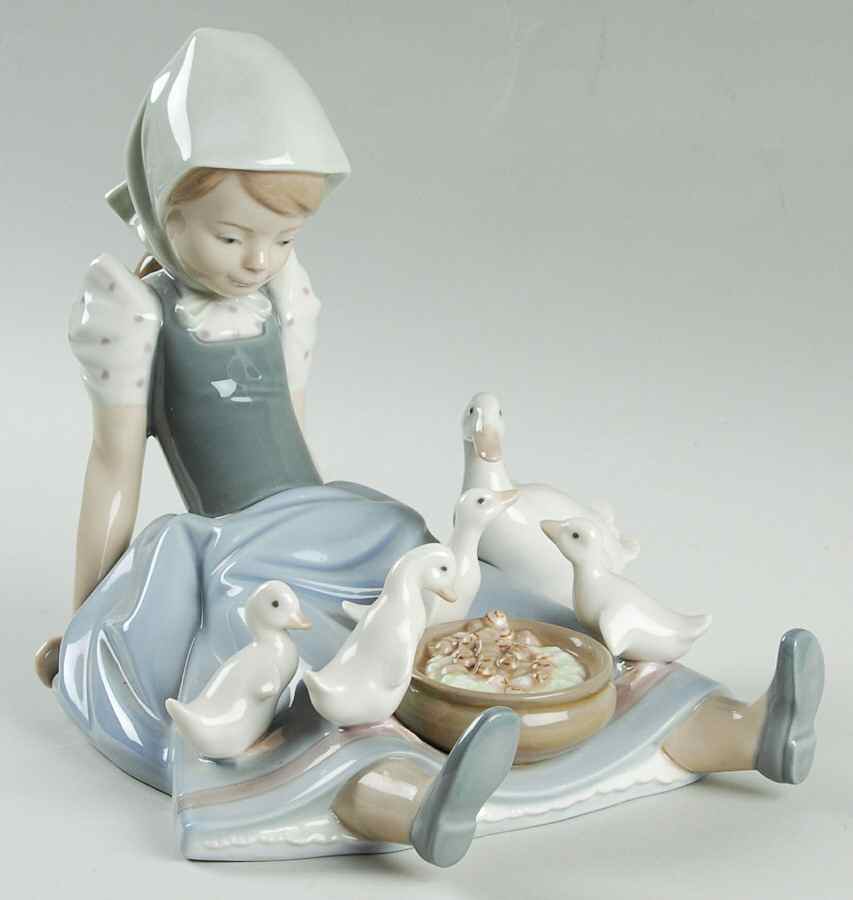 Children with Animals My Hungry Brood - Boxed by Lladro-1