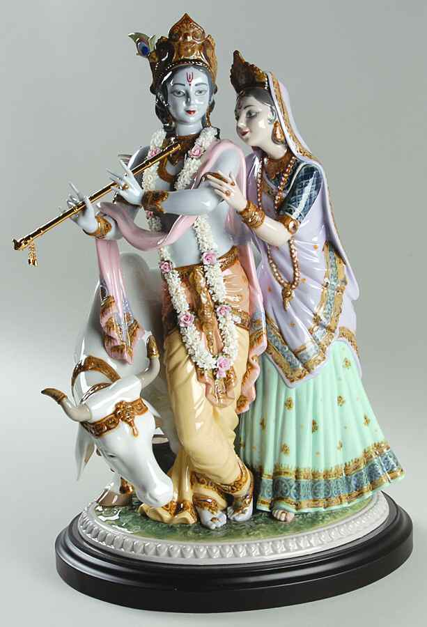 Eastern Religion Radha Krishna  - Boxed by Lladro-1