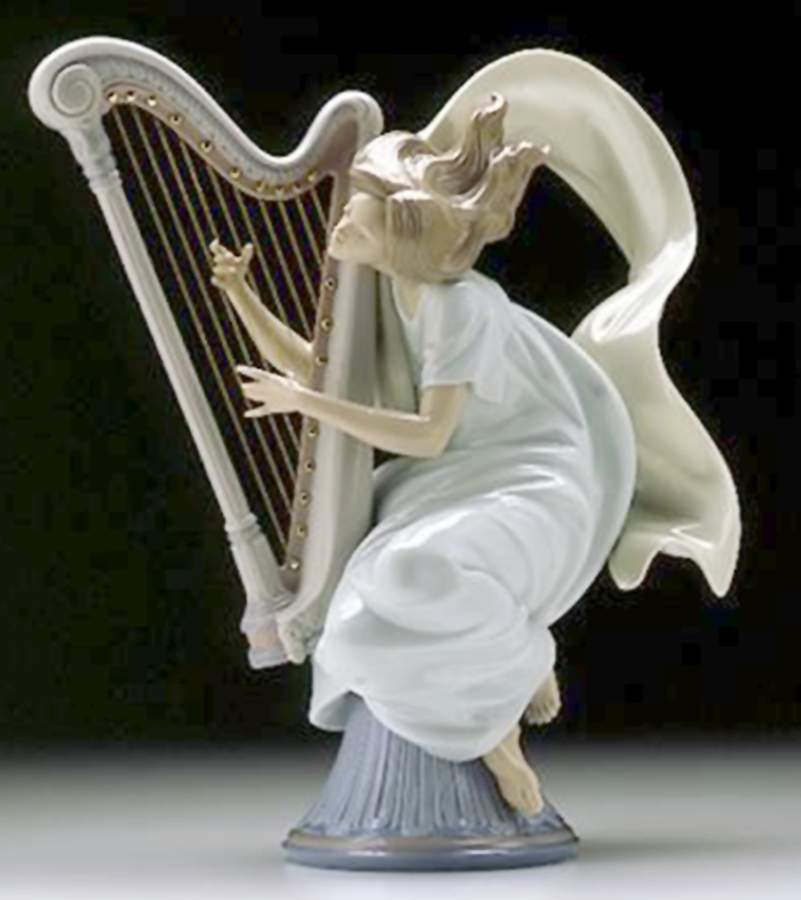 Musical The Harpist - With Box by Lladro-1