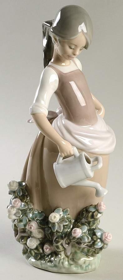 Children with Flowers Girl With Watering Can - Boxed by Lladro-1