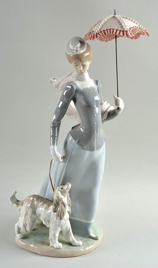 Women with Dogs Lady With Shawl - No Box by Lladro-1