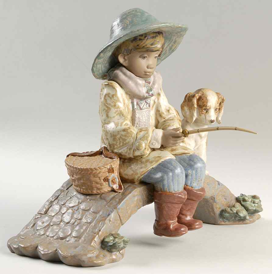 Children with Animals The Old Fishing Hole - Boxed by Lladro-1