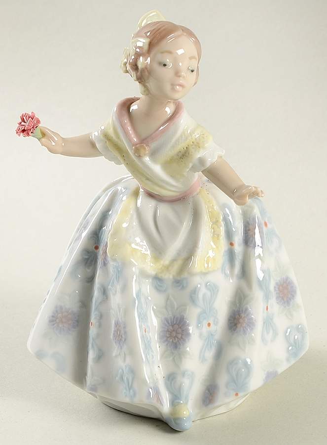 Valencian Teresita-White Dress - Boxed by Lladro-1