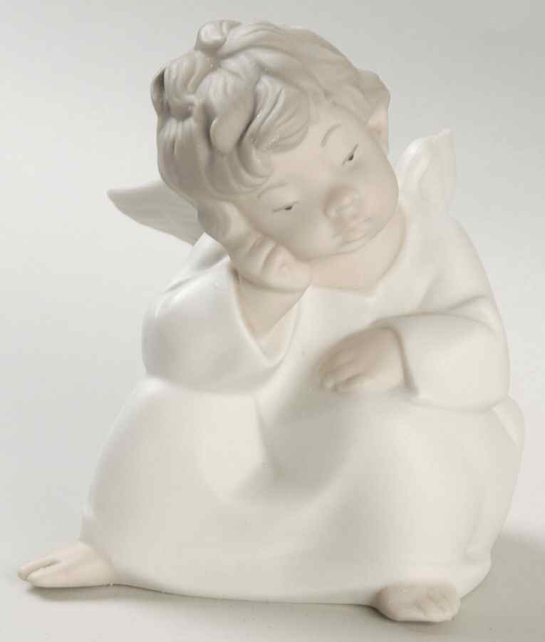 Little Angels in White Angel Thinking - Boxed by Lladro-1