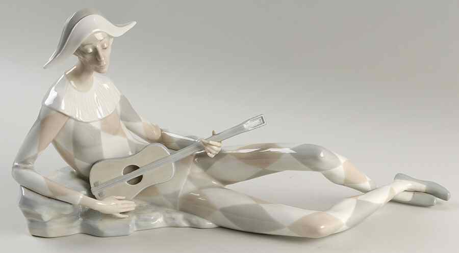 Commedia Dell'Arte Seated Harlequin - Boxed by Lladro-1