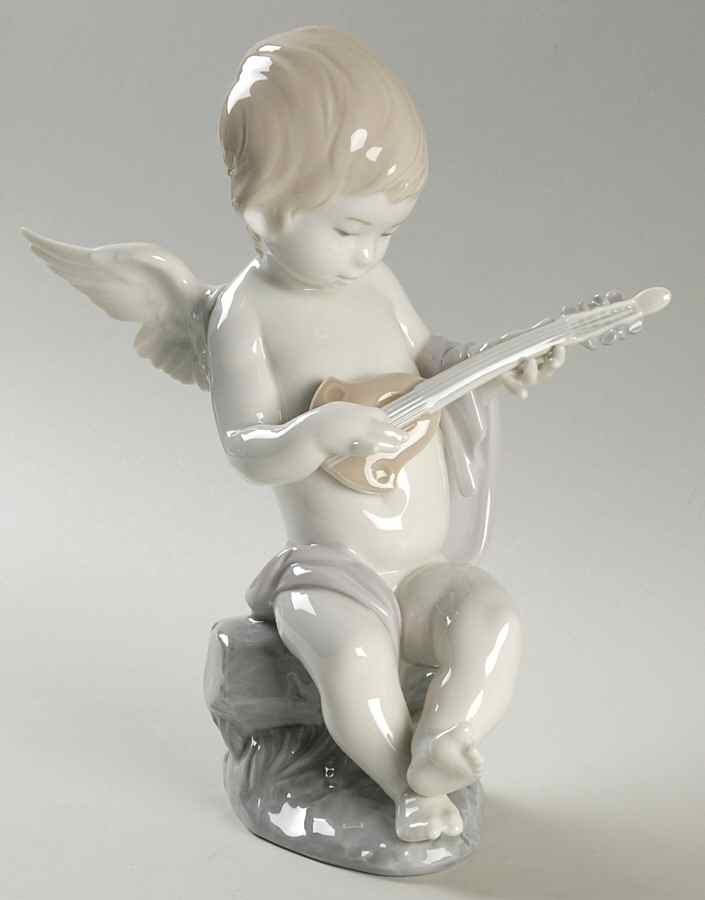 Angels and Cherubs Angel With Lute - With Box by Lladro-1