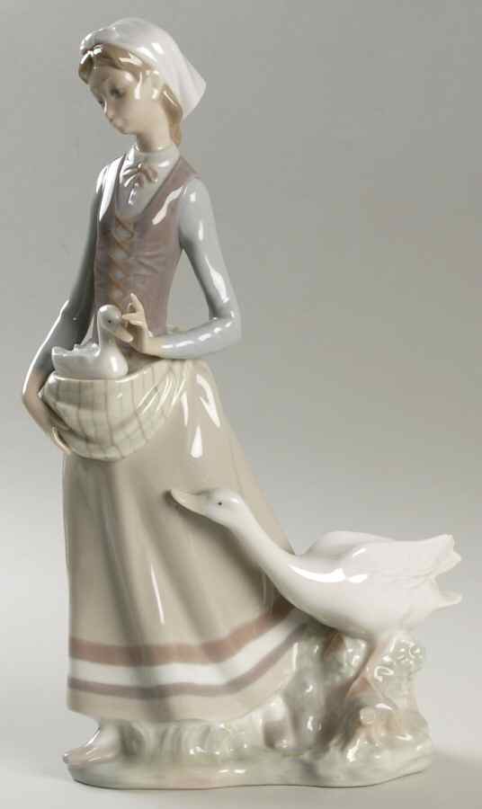 Children with Animals Girl With Goose - Boxed by Lladro-1