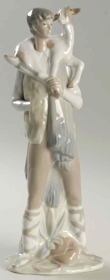 Shepherd and Shepherdess Shepherd Boy With Goat - Boxed by Lladro-1