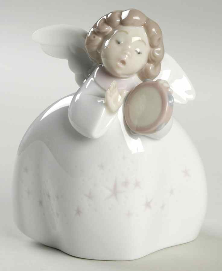 Angels and Cherubs Little Angel With Tambourine - No Box by Lladro-1