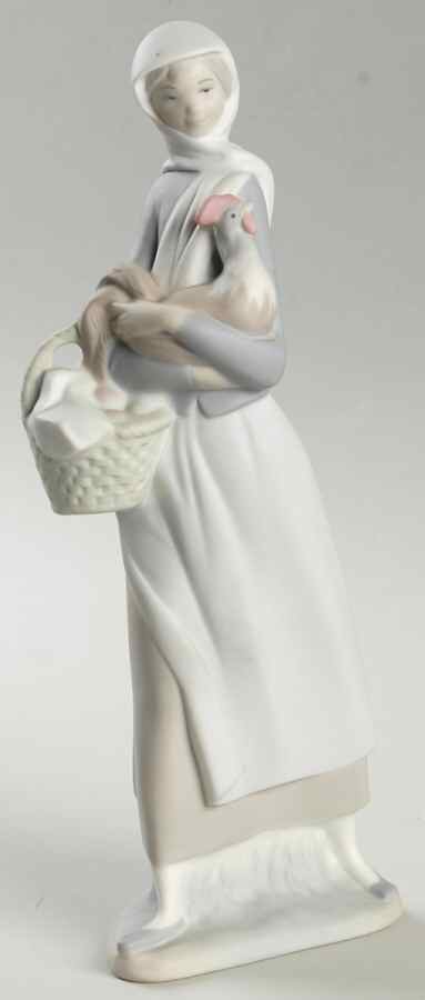 Women with Baskets Girl W/Cockerel - Boxed by Lladro-1