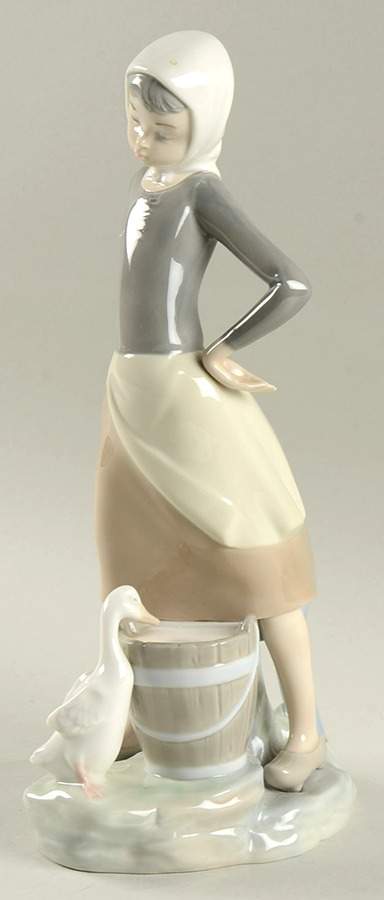 Women Working Girl W/Milk Pail - Boxed by Lladro-1