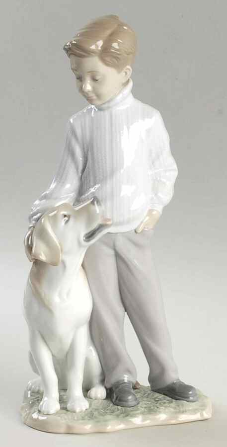 Children with Animals My Loyal Friend-Boy With Dog - Boxed by Lladro-1