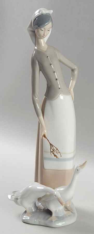 Children with Animals Girl With Geese - No Box by Lladro-1