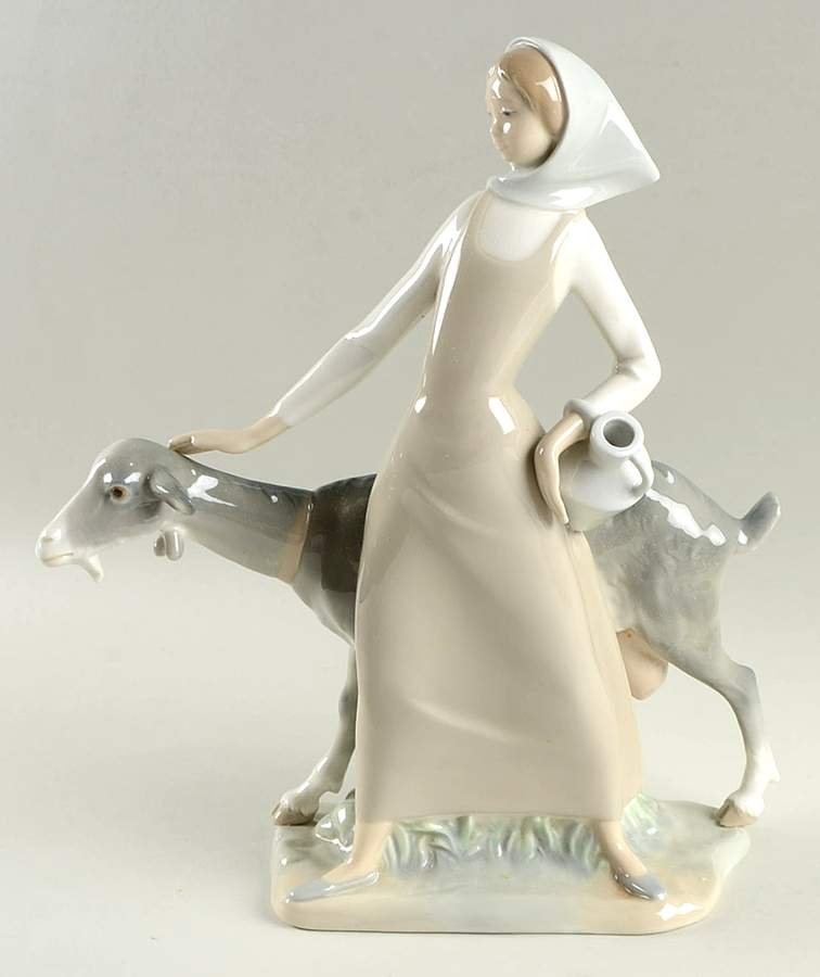Children with Animals Girl With Pitcher - No Box by Lladro-1