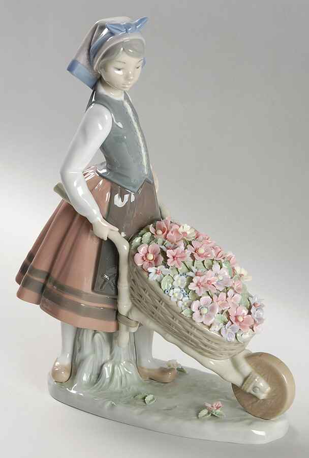 Children with Flowers A Barrow Of Blossoms - Boxed by Lladro-1