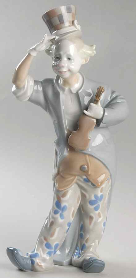 Circus and Clowns Clown With Violin - Boxed by Lladro-1