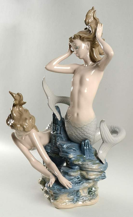 Fantasy & Legends Mermaids Playing - Boxed by Lladro-1