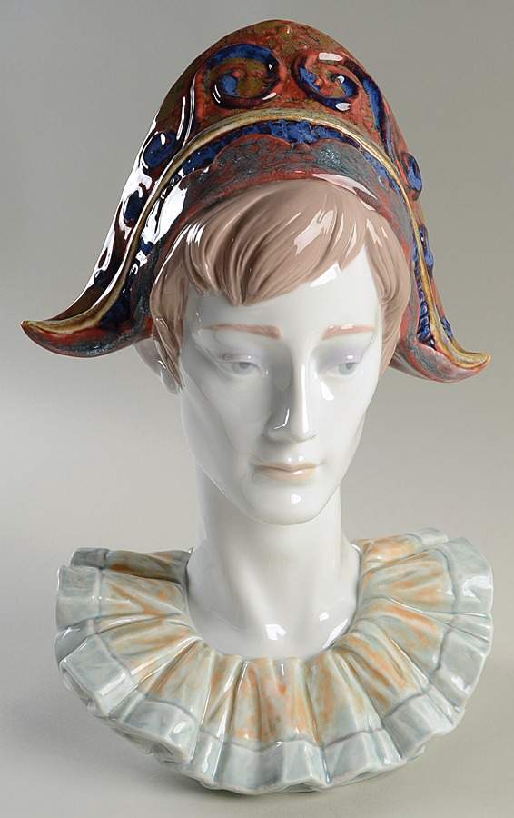 Commedia Dell'Arte Pensive Harlequin - Boxed by Lladro-1