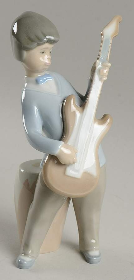 Musical Children Boy With Guitar - No Box by Lladro-1