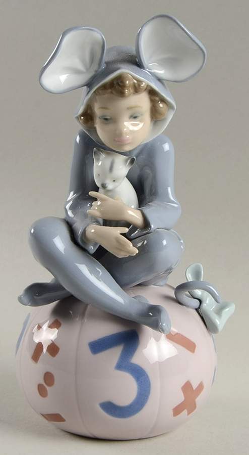 Children with Animals Loving Mouse - No Box by Lladro-1