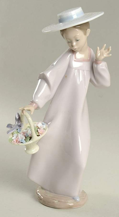 Children with Flowers Hello Friend! - Boxed by Lladro-1