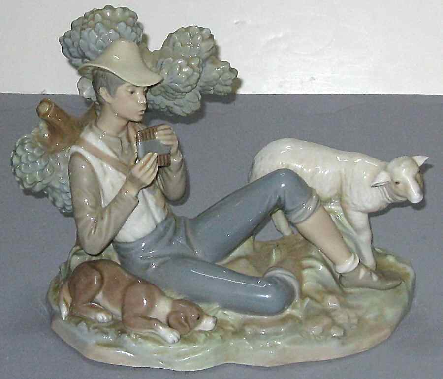 Shepherd and Shepherdess Shepherd's Rest - No Box by Lladro-1