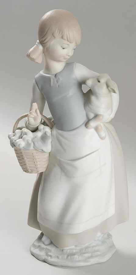 Children with Animals Girl With Lamb - No Box by Lladro-1
